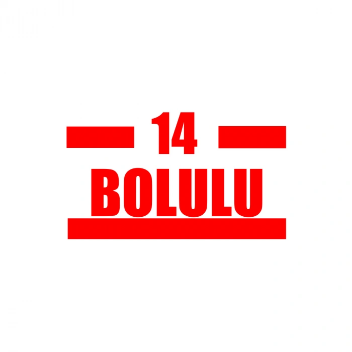 14 Bolulu Araba Sticker 17x17 Cm Kırmızı