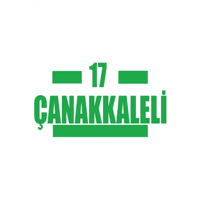 17 Çanakkaleli Araba Sticker 17x17 Cm Yeşil