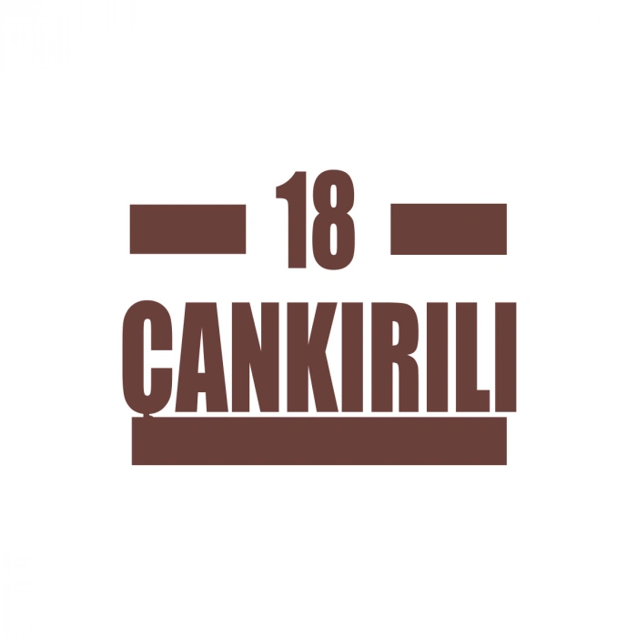 18 Çankırılı Araba Sticker 17x17 Cm Kahverengi