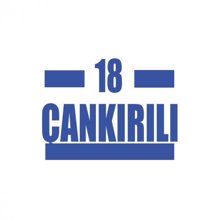 18 Çankırılı Araba Sticker 17x17 Cm Mavi