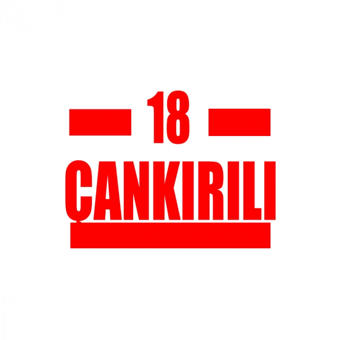 18 Çankırılı Araba Sticker 17x17 Cm Kırmızı