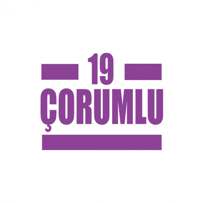 19 Çorumlu Araba Sticker 17x17 Cm Mor