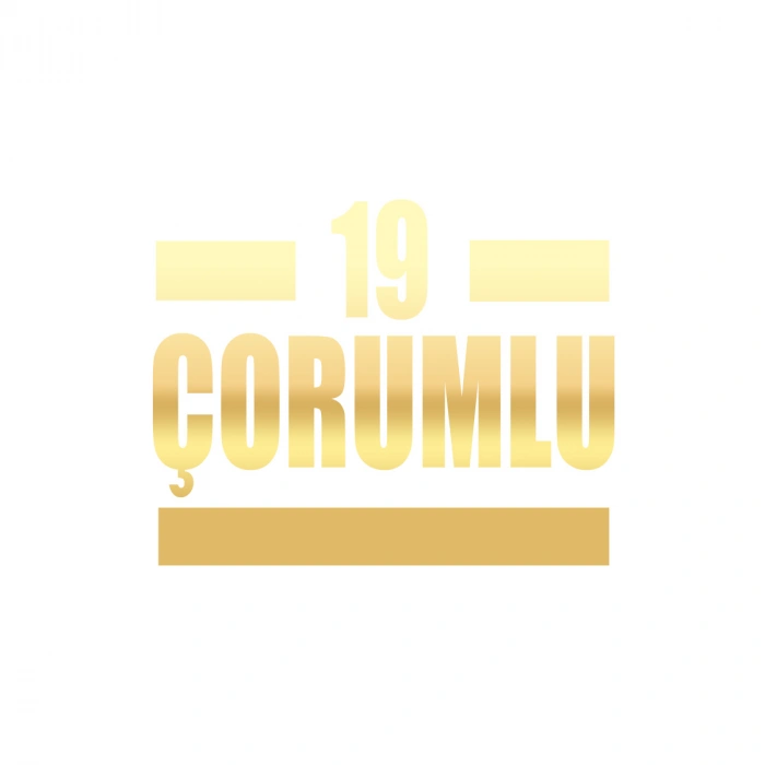 19 Çorumlu Araba Sticker 17x17 Cm Gold