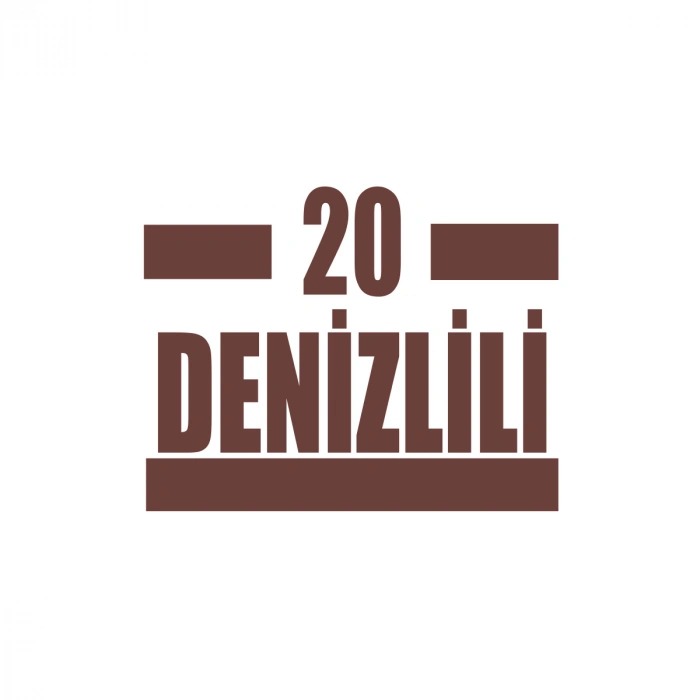 20 Denizlili Araba Sticker 17x17 Cm Kahverengi