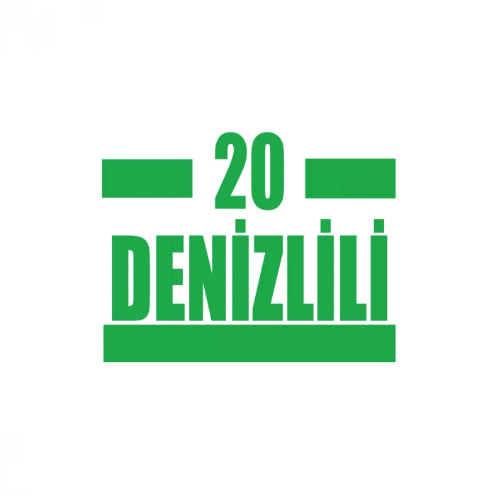 20 Denizlili Araba Sticker 17x17 Cm Yeşil