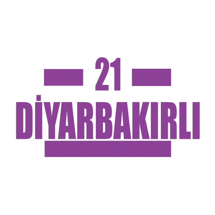 21 Diyarbakırlı Araba Sticker 17x17 Cm Mor