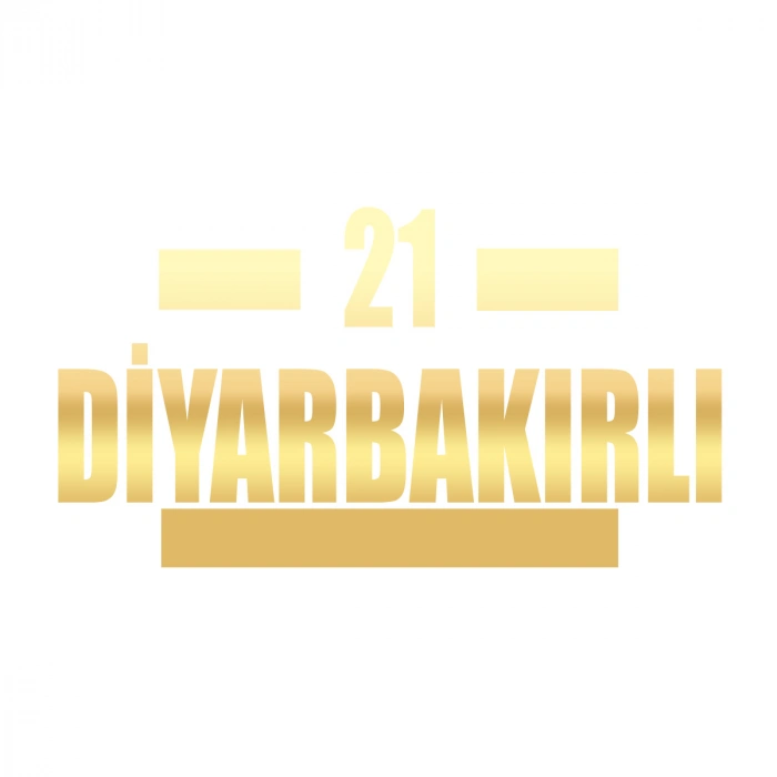 21 Diyarbakırlı Araba Sticker 17x17 Cm Gold