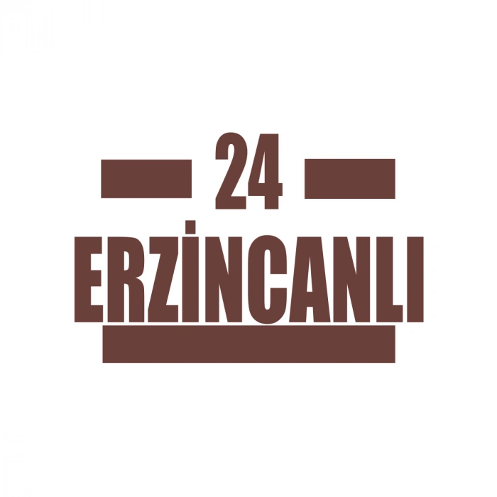 24 Erzincanlı Araba Sticker 17x17 Cm Kahverengi