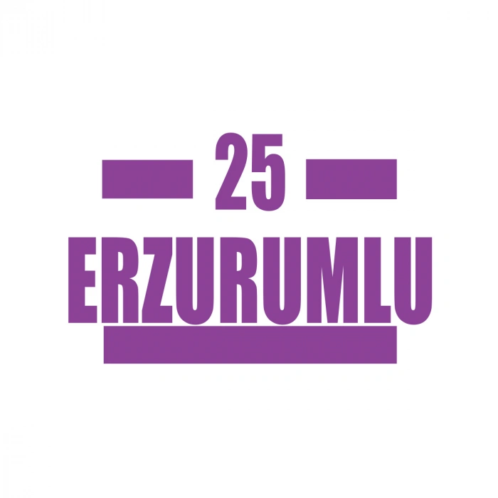 25 Erzurumlu Araba Sticker 17x17 Cm Mor