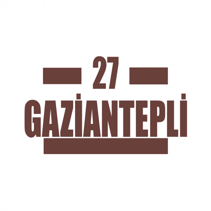 27 Gaziantepli Araba Sticker 17x17 Cm Kahverengi