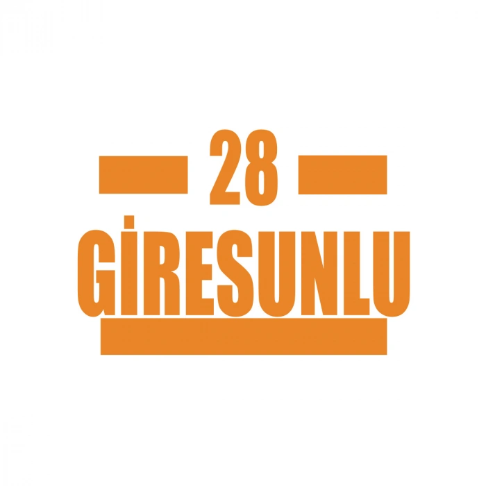 28 Giresunlu Araba Sticker 17x17 Cm Turuncu