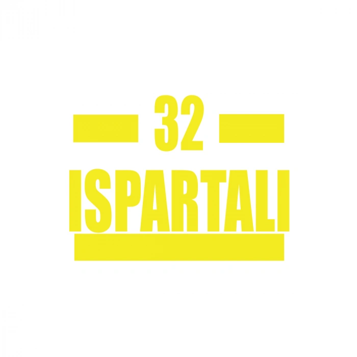 32 Ispartalı Araba Sticker 17x17 Cm Sarı