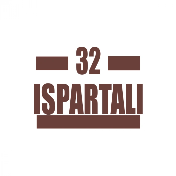 32 Ispartalı Araba Sticker 17x17 Cm Kahverengi