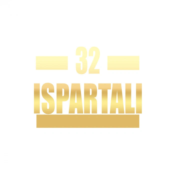 32 Ispartalı Araba Sticker 17x17 Cm Gold