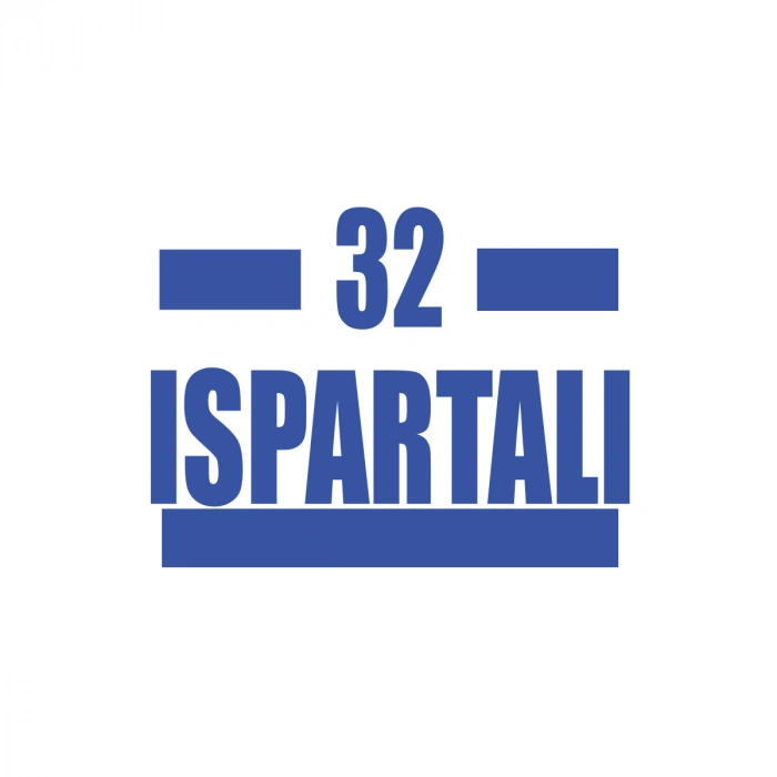 32 Ispartalı Araba Sticker 17x17 Cm Mavi