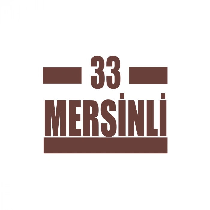 33 Mersinli Araba Sticker 17x17 Cm Kahverengi