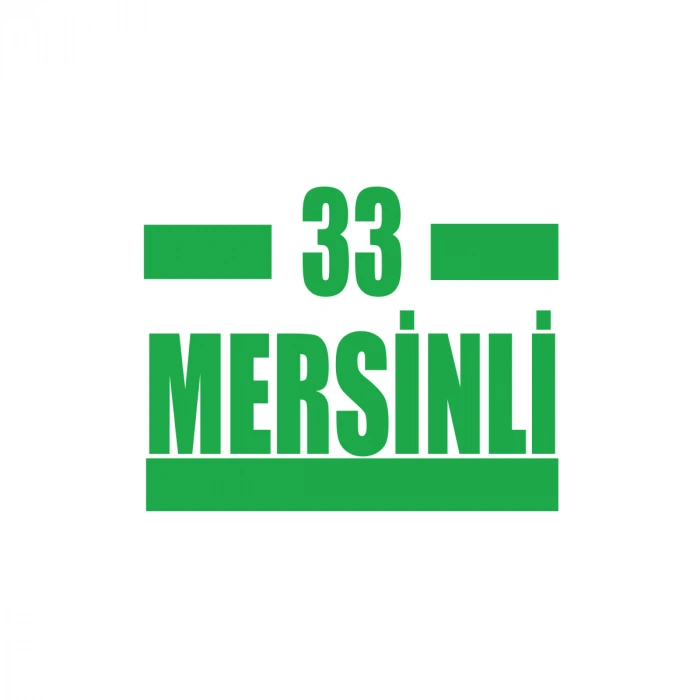 33 Mersinli Araba Sticker 17x17 Cm Yeşil
