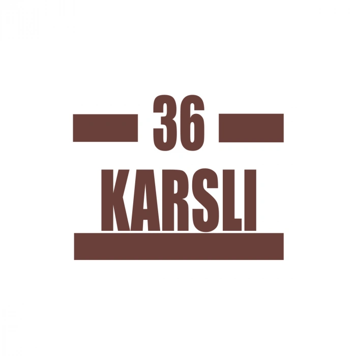 36 Karslı Araba Sticker 17x17 Cm Kahverengi