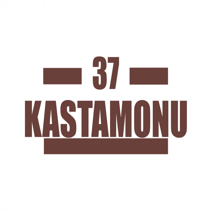 37 Kastamonu Araba Sticker 17x17 Cm Kahverengi