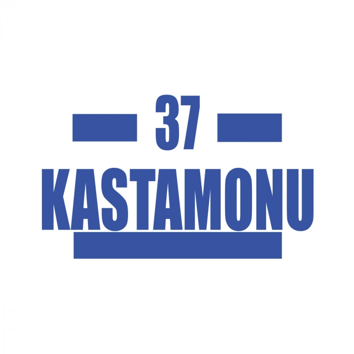 37 Kastamonu Araba Sticker 17x17 Cm Mavi