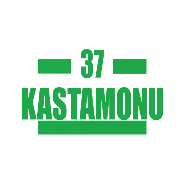 37 Kastamonu Araba Sticker 17x17 Cm Yeşil