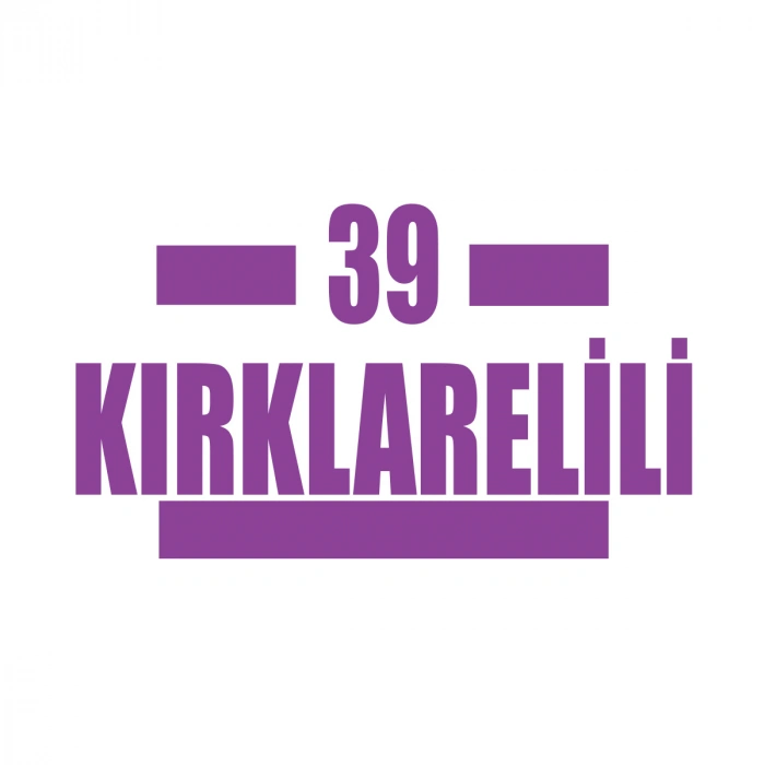 39 Kırklarelili Araba Sticker 17x17 Cm Mor