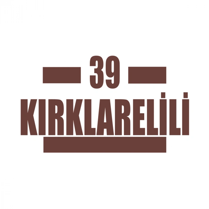 39 Kırklarelili Araba Sticker 17x17 Cm Kahverengi