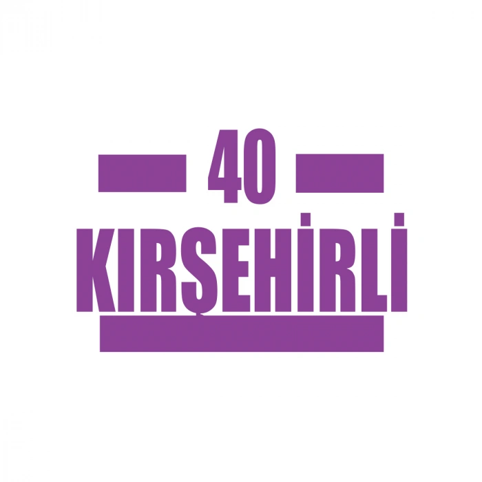 40 Kırşehirli Araba Sticker 17x17 Cm Mor