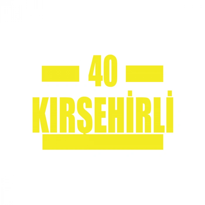 40 Kırşehirli Araba Sticker 17x17 Cm Sarı
