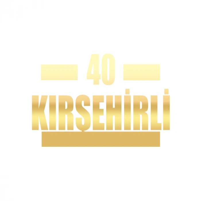 40 Kırşehirli Araba Sticker 17x17 Cm Gold