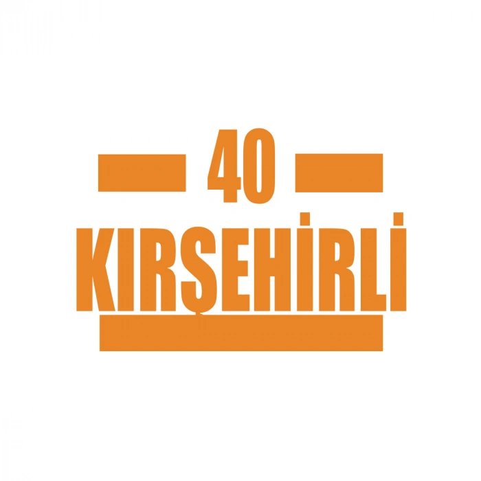 40 Kırşehirli Araba Sticker 17x17 Cm Turuncu