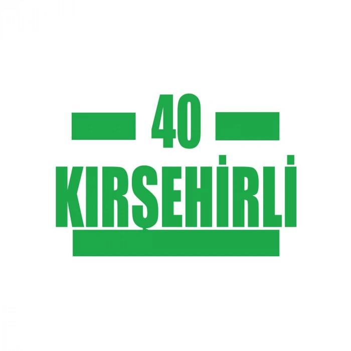 40 Kırşehirli Araba Sticker 17x17 Cm Yeşil