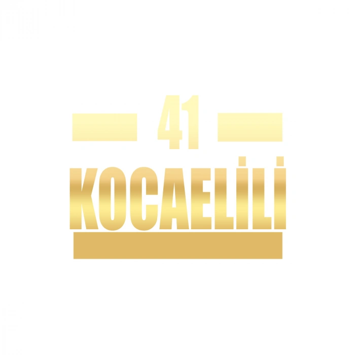 41 Kocaelili Araba Sticker 17x17 Cm Gold