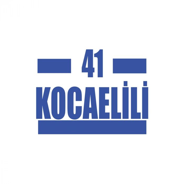 41 Kocaelili Araba Sticker 17x17 Cm Mavi