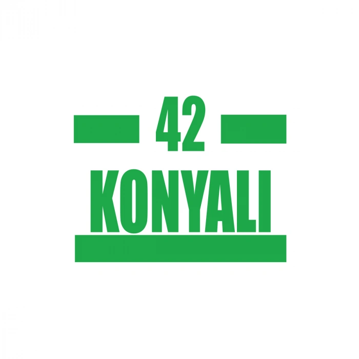 42 Konyalı Araba Sticker 17x17 Cm Yeşil