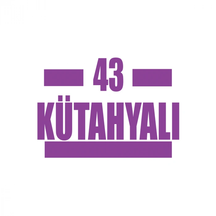 43 Kütahyalı Araba Sticker 17x17 Cm Mor