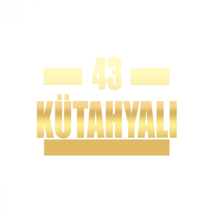 43 Kütahyalı Araba Sticker 17x17 Cm Gold