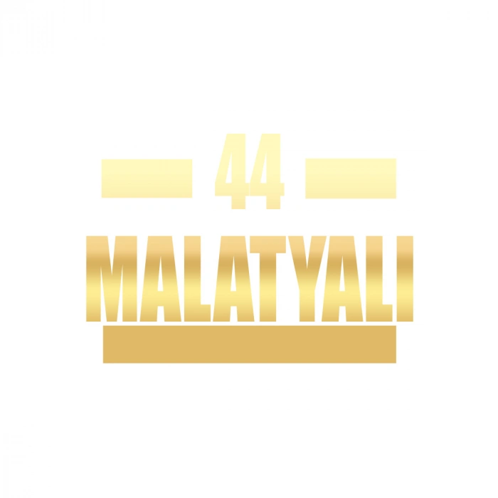 44 Malatyalı Araba Sticker 17x17 Cm Gold