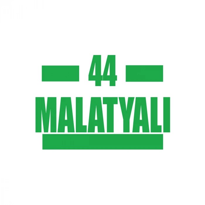 44 Malatyalı Araba Sticker 17x17 Cm Yeşil