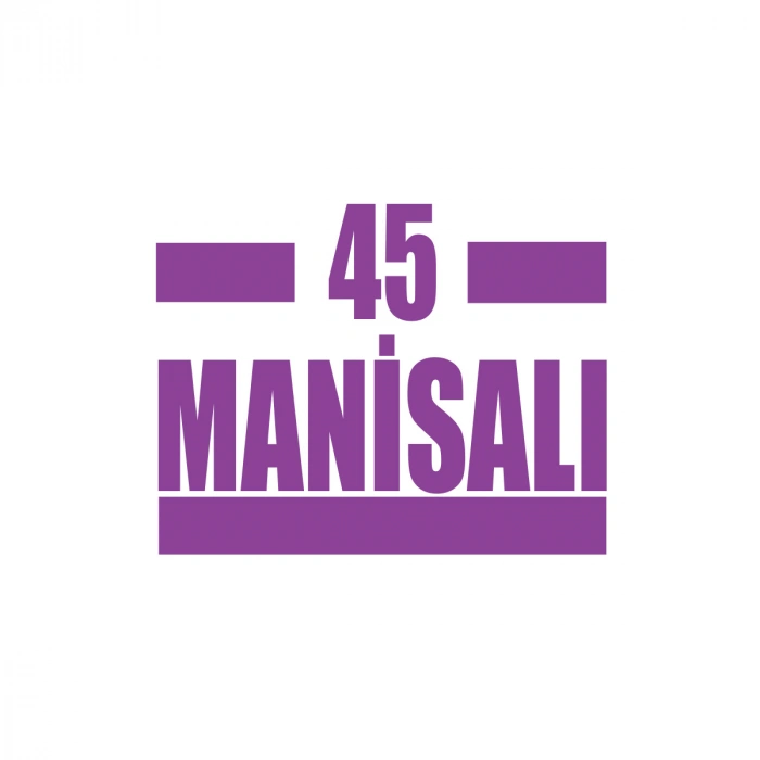 45 Manisalı Araba Sticker 17x17 Cm Mor