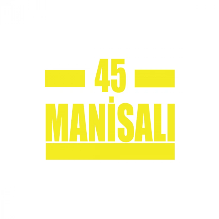 45 Manisalı Araba Sticker 17x17 Cm Sarı