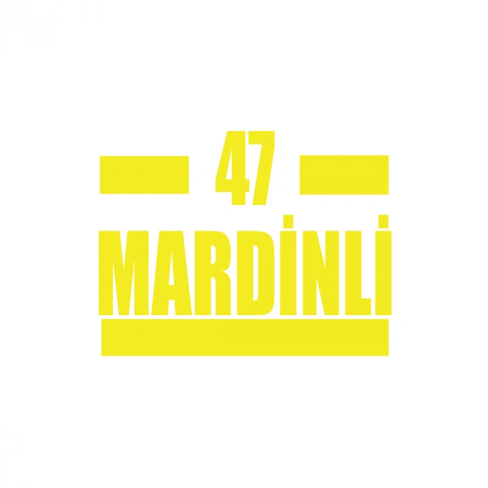 47 Mardinli Araba Sticker 17x17 Cm Sarı