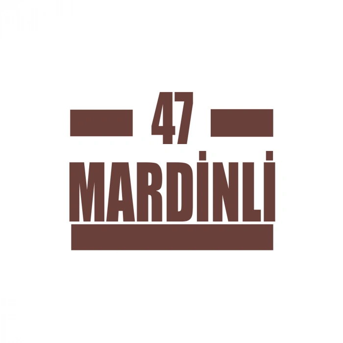 47 Mardinli Araba Sticker 17x17 Cm Kahverengi