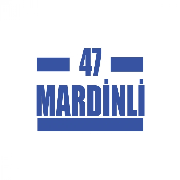 47 Mardinli Araba Sticker 17x17 Cm Mavi