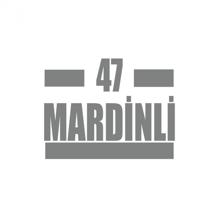 47 Mardinli Araba Sticker 17x17 Cm Gri