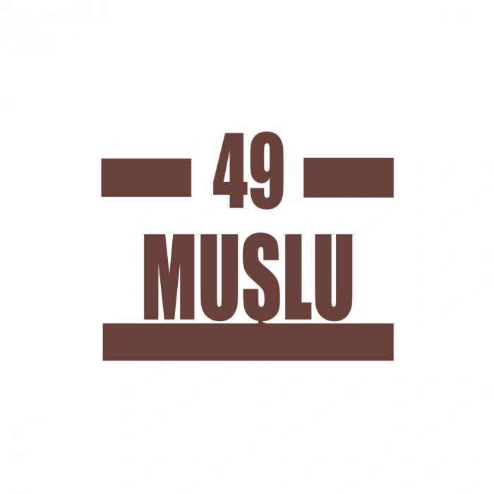 49 Muşlu Araba Sticker 17x17 Cm Kahverengi
