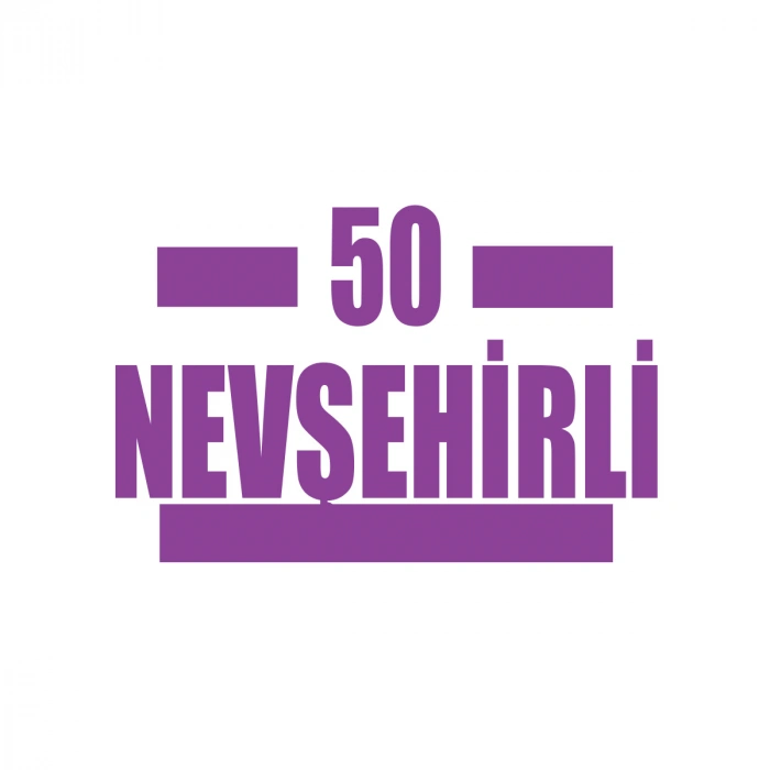 50 Nevşehirli Araba Sticker 17x17 Cm Mor