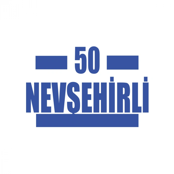 50 Nevşehirli Araba Sticker 17x17 Cm Mavi