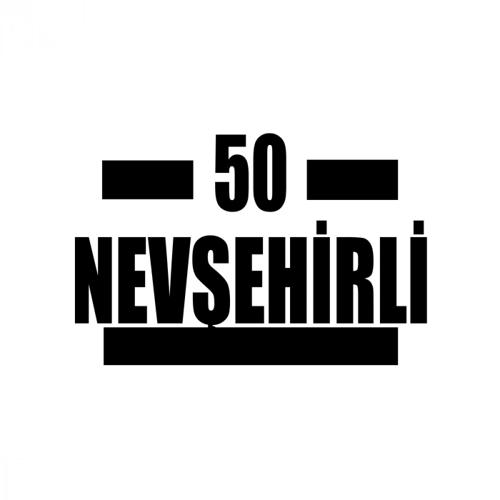50 Nevşehirli Araba Sticker 17x17 Cm Siyah