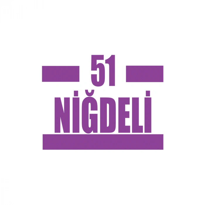 51 Niğdeli Araba Sticker 17x17 Cm Mor